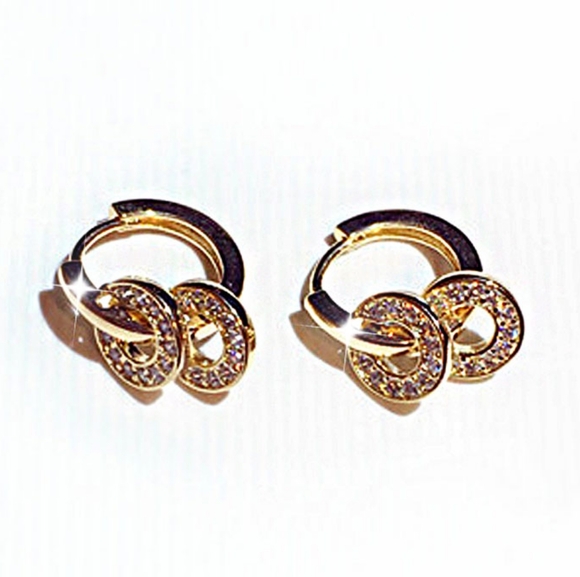 14k gold diamond earrings - Picture 4 of 10
